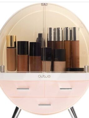 🌷NEW🌷Daiso Skincare Organizer Cosmetic Display in Pink/clear.  DORM ESSENTIALS